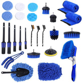 Car Detailing Kit 26 Piece Brushes Drill Pads Cleaner Set