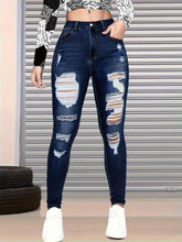 Womenās High Waisted Skinny Jeans with Hip Lifting Fit