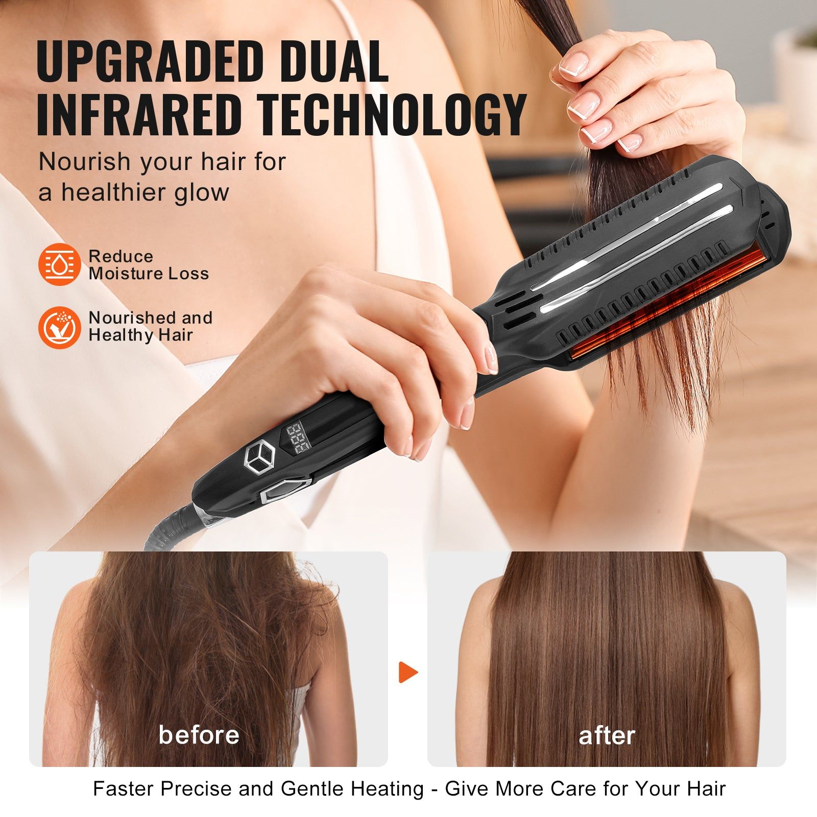 Titanium Hair Straightener Infrared Smooth Finish