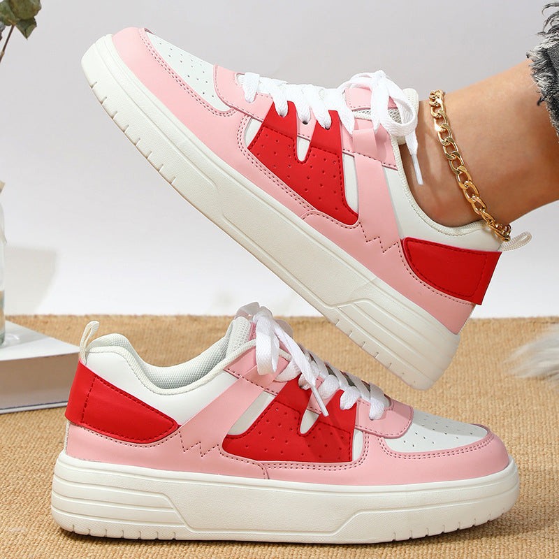 Women Comfortable Shoes Platform Color Block Sneakers