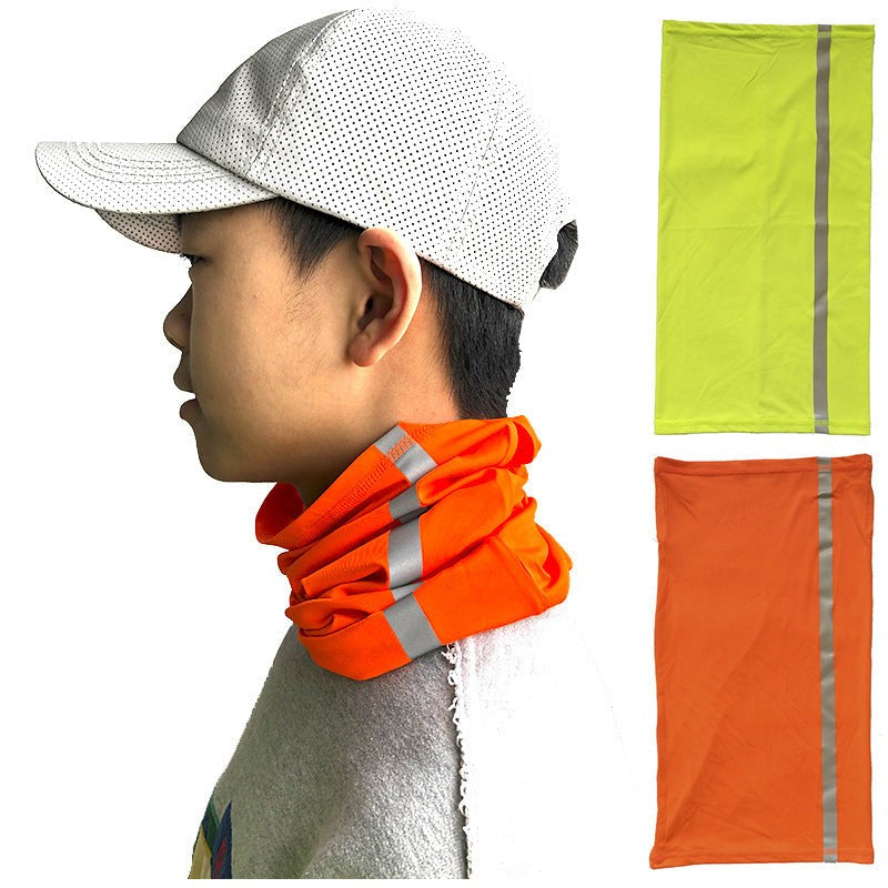 Reflective Sports Scarf Polyester Spandex Lightweight Breathable Magic Headwear for Summer Sun Protection