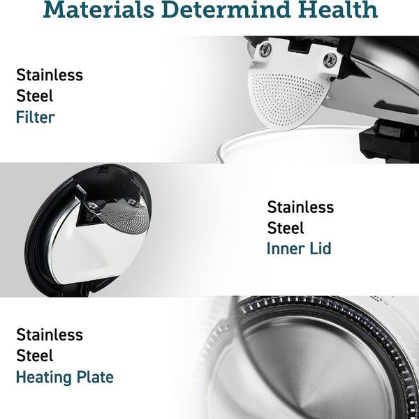 1.7L Glass Electric Kettle with Stainless Steel Filter
