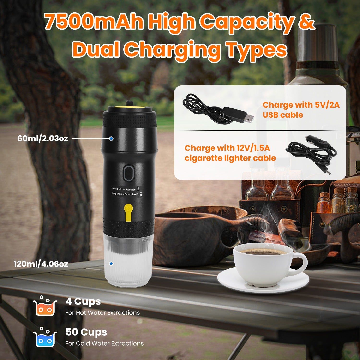 Portable Espresso Coffee Maker for Car and Travel