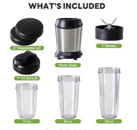 Personal Blender 800W with Travel Cup and Ice Crushing