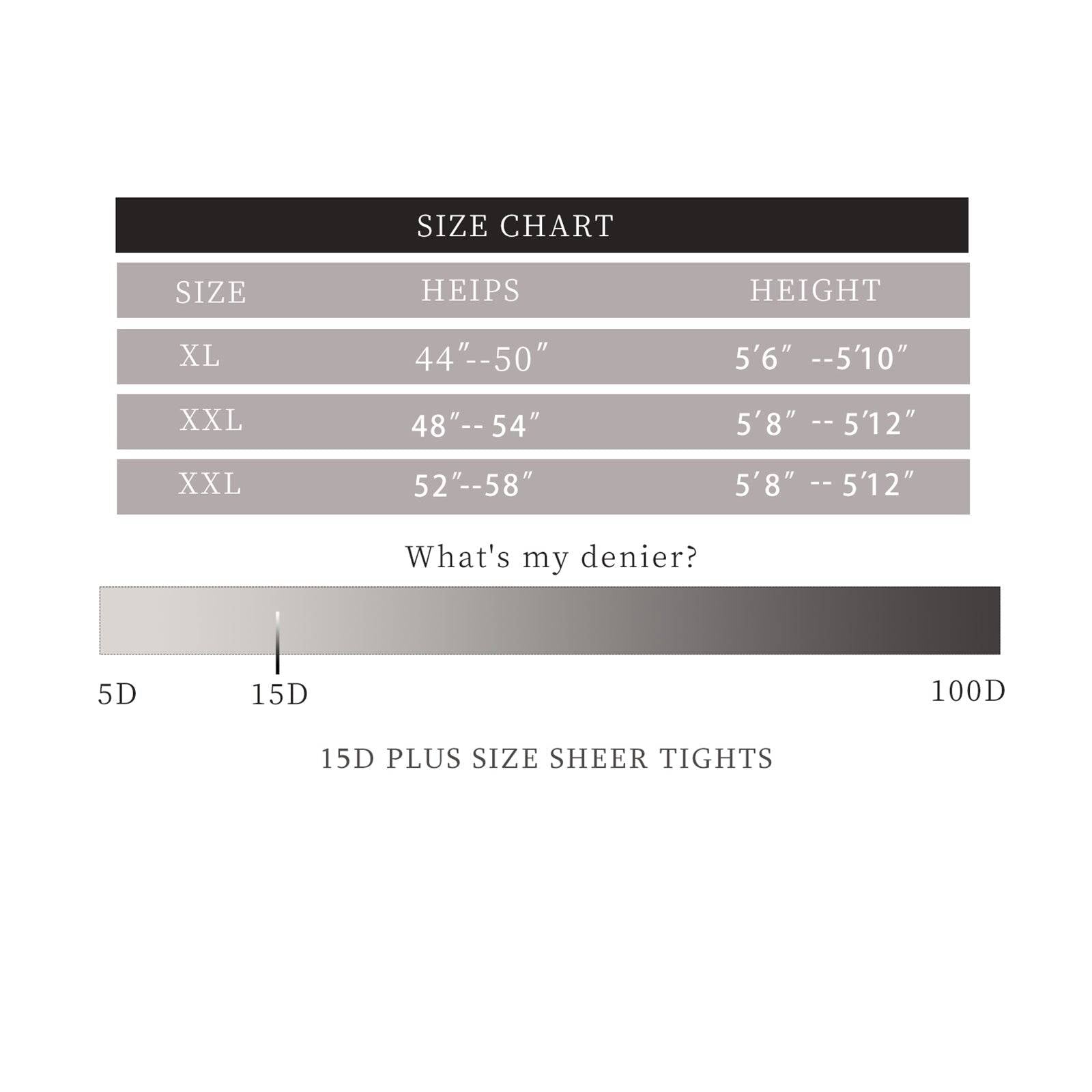 Plus Size Sheer Tights 3 Pack 20D Control Top