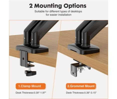 Dual Monitor Arm Stand for 13 to 32 Inch Screens