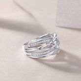 S925 Silver Moissanite Ring Elegant Classic Design