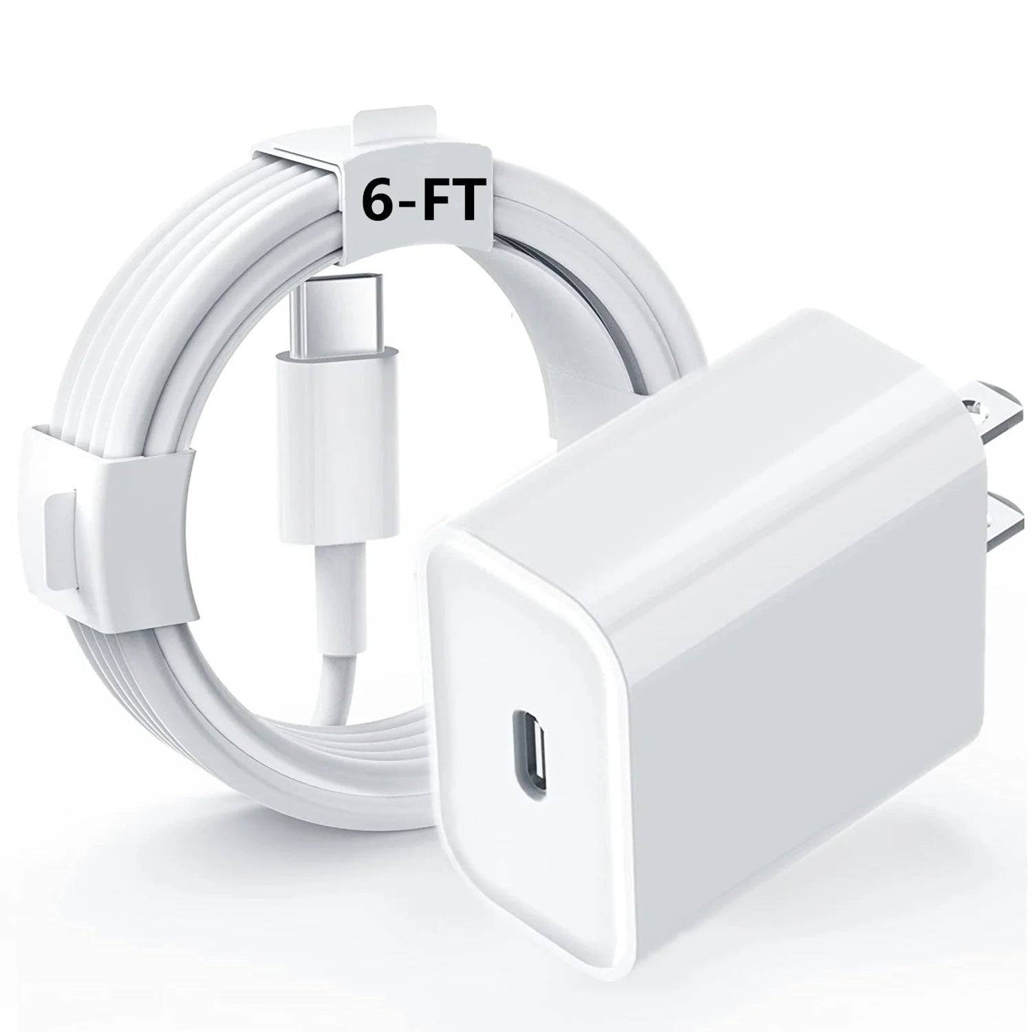 Phone Charger 2 Pack Fast Charging Cable and Wall Plug