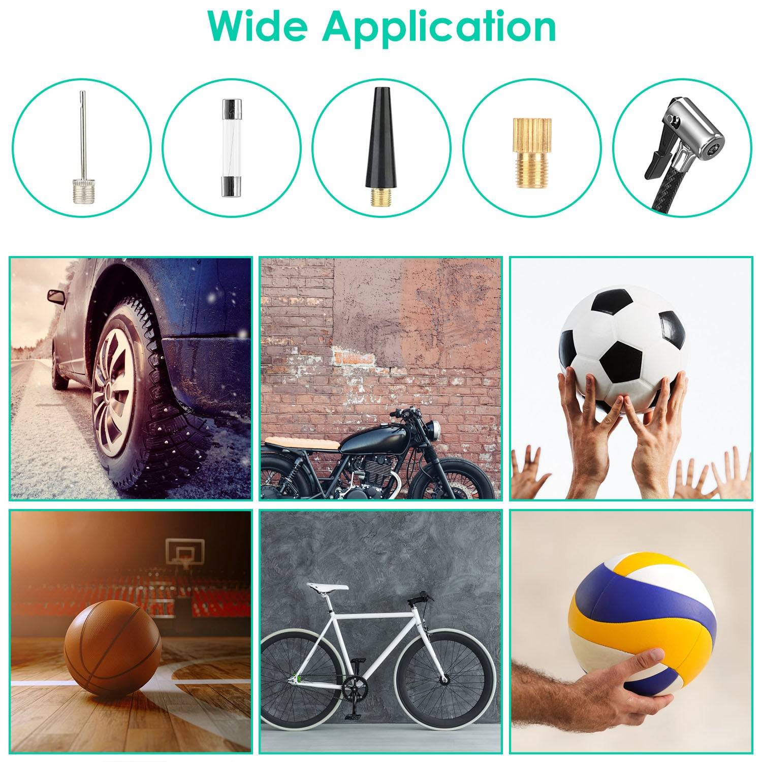 Portable Tire Inflator with Digital Display and LED Light