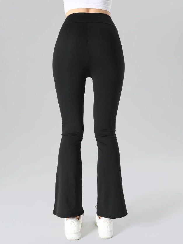 4 Pack High Waisted Flare Leggings Set