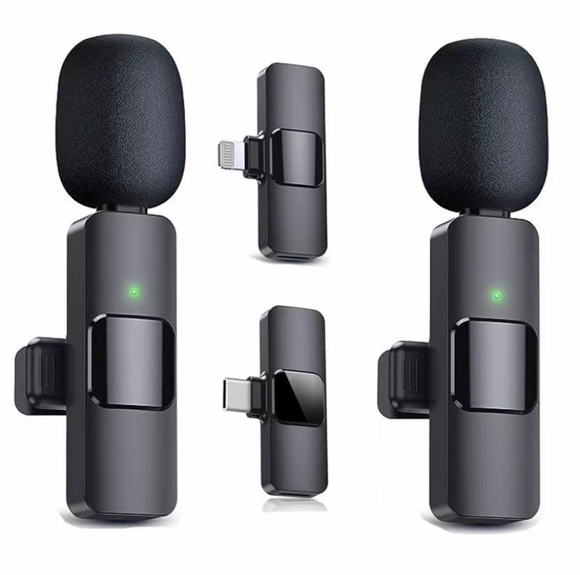 Wireless Lavalier Microphone Dual iPhone Android Kit