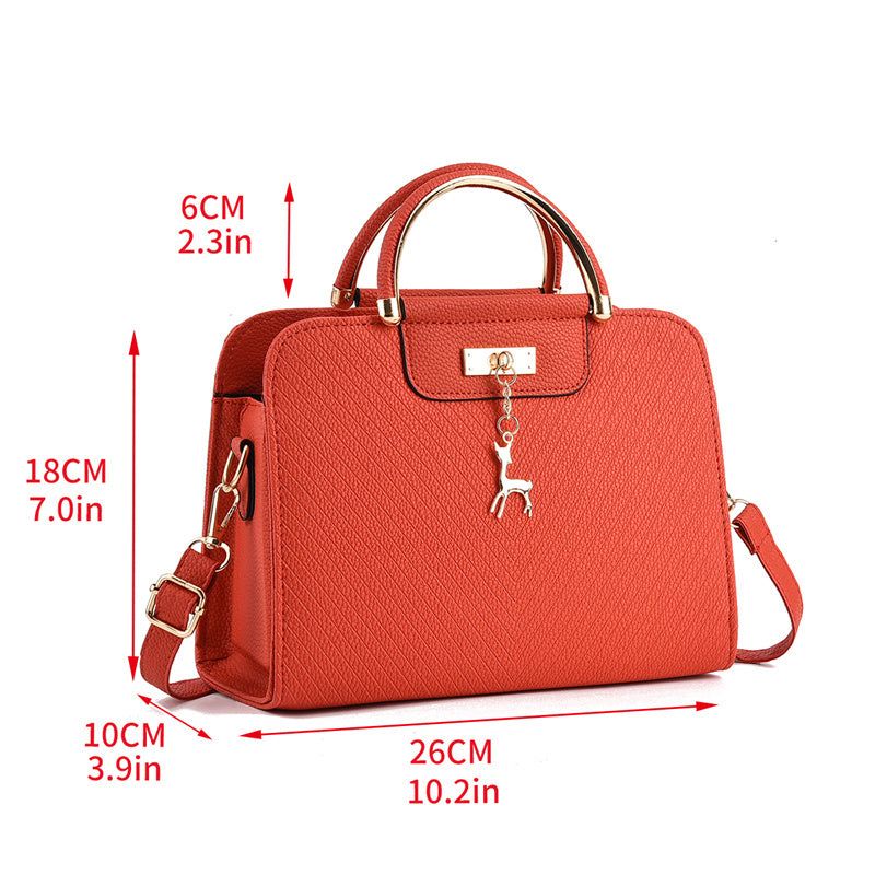 PU Shoulder Bag for Women Zipper Tote