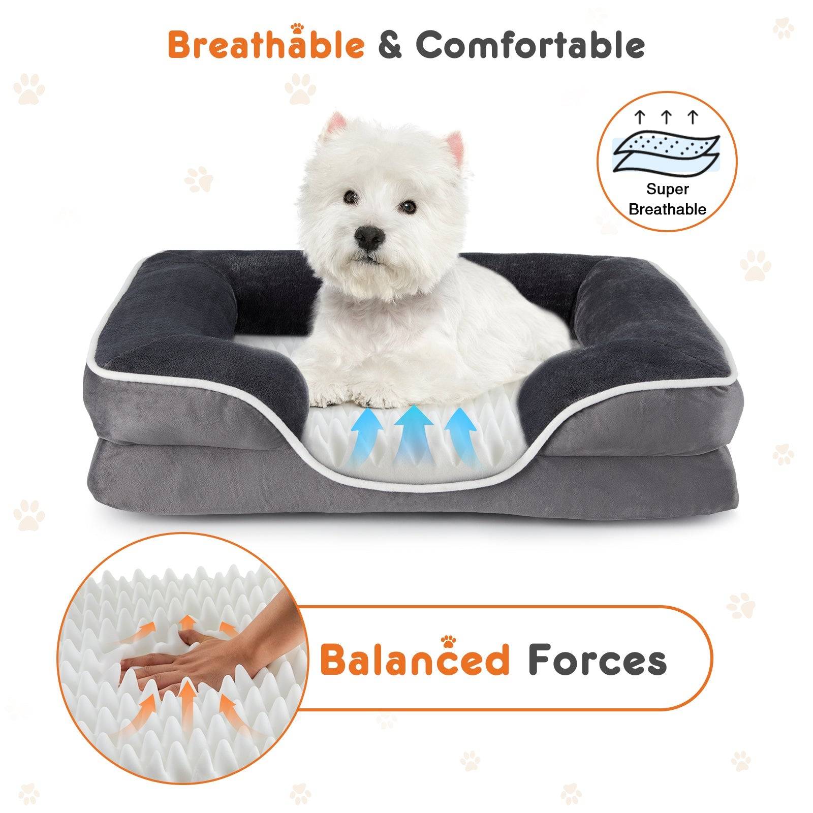 Orthopedic Dog Bed with Memory Foam Support