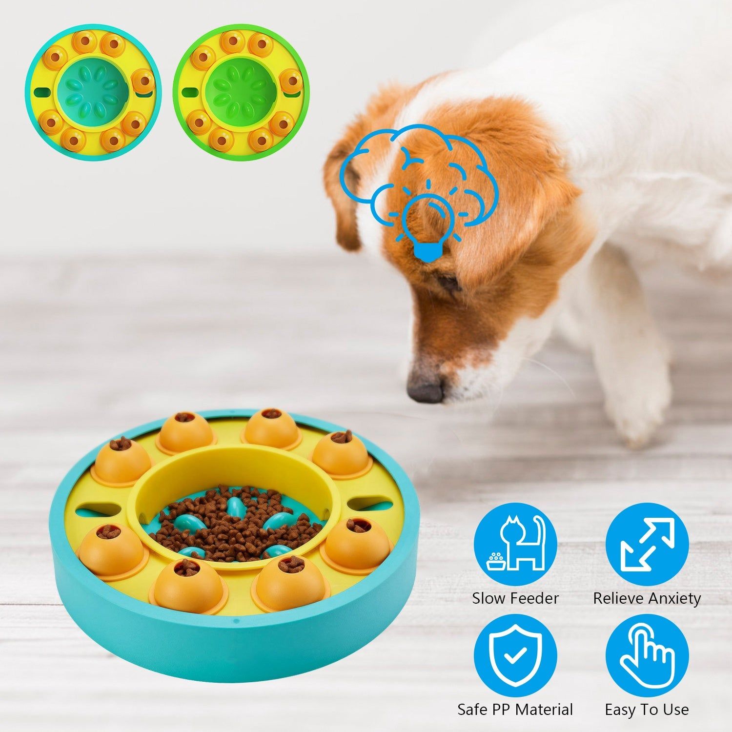 Interactive Dog Puzzle Feeder Slow Toy