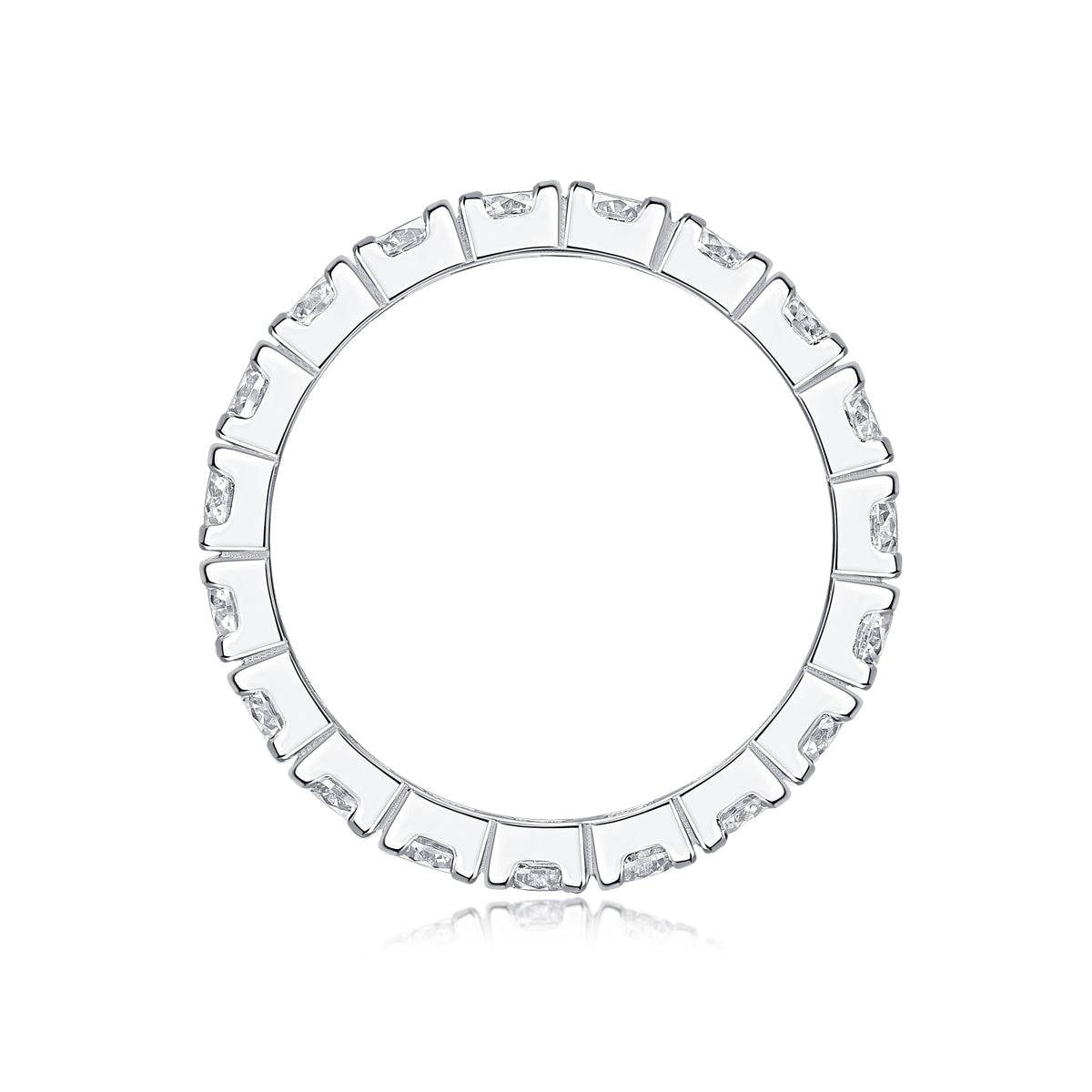 S925 Silver Moissanite Ring 0.1ct Elegant Design