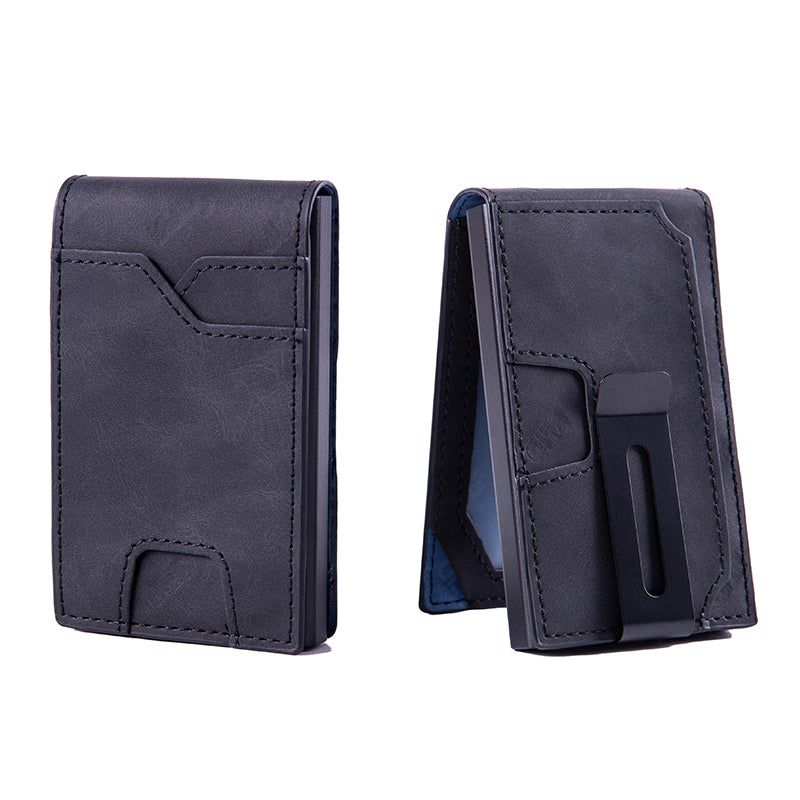 Wallet Slim RFID Blocking Card Holder with Money Clip