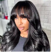 Glueless Body Wave Lace Front Wig with Bangs
