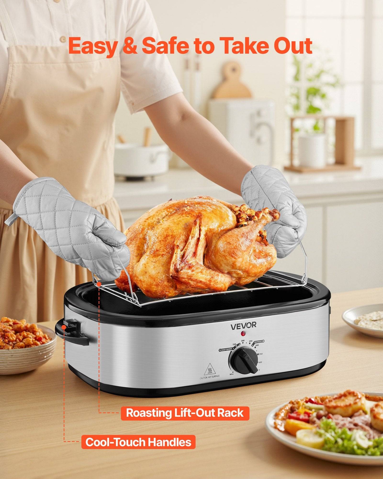14QT Electric Roaster Oven with Temperature Control