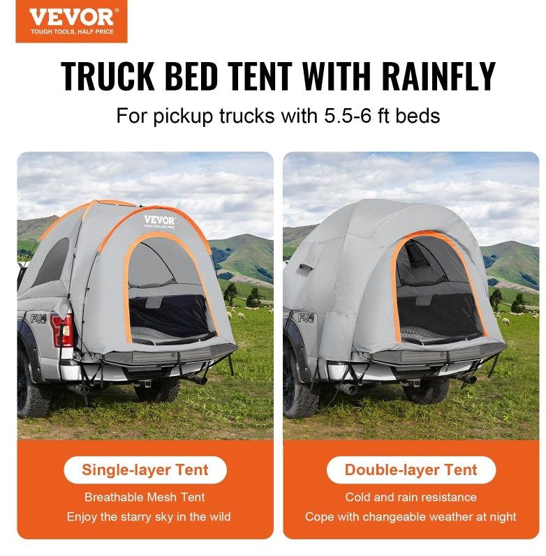 Waterproof Portable Truck Bed Tent for Pickup Camping