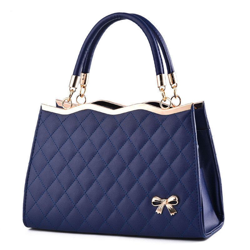Womens PU Leather Tote Bag with Bow and Crossbody Strap