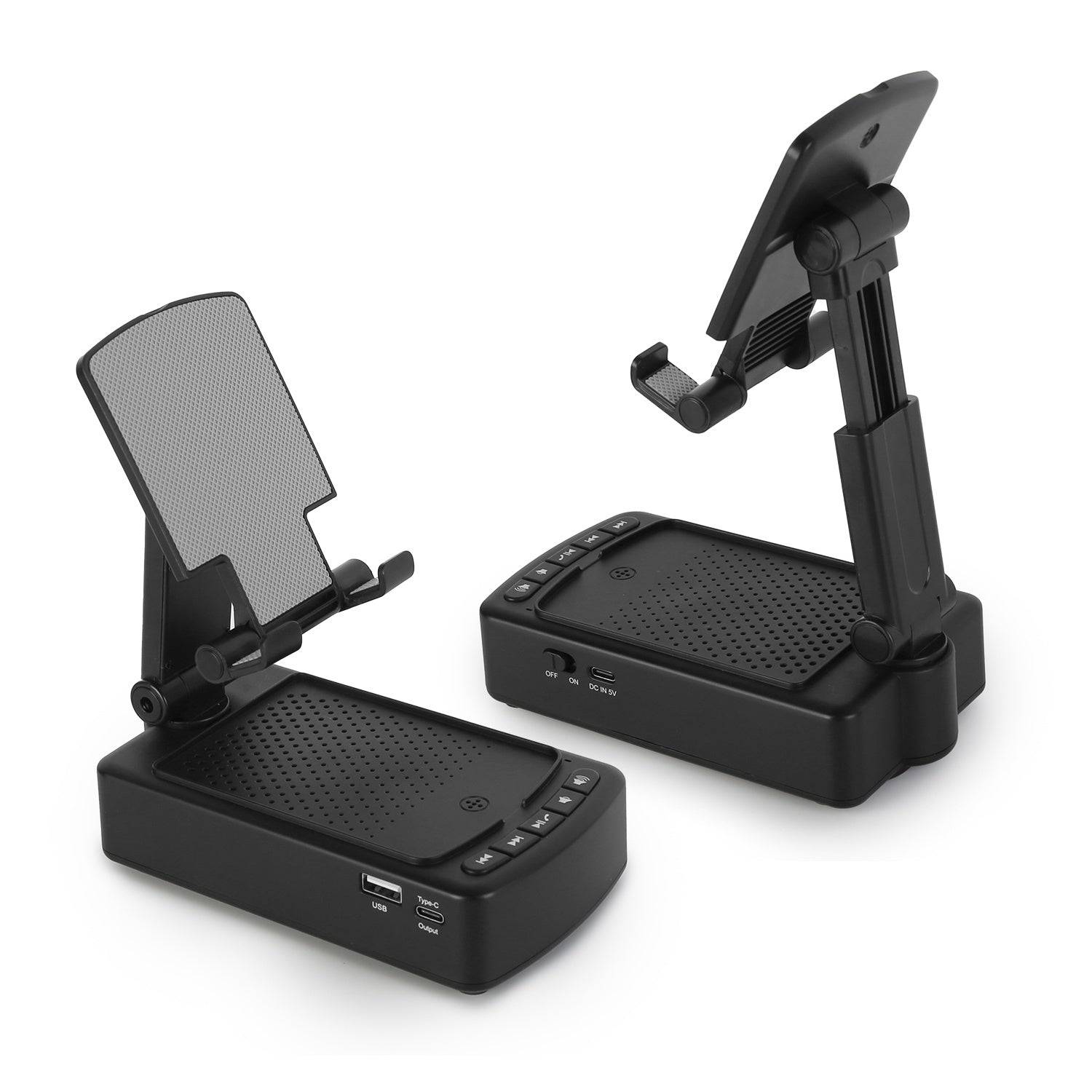 3 in 1 Foldable Phone Stand with Speaker and Power Bank