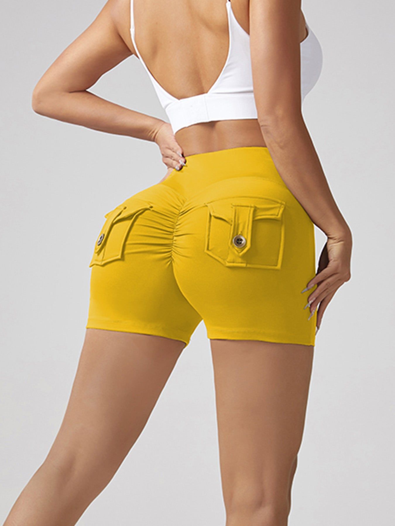 V Waist Stretch Athletic Shorts for Running and Training