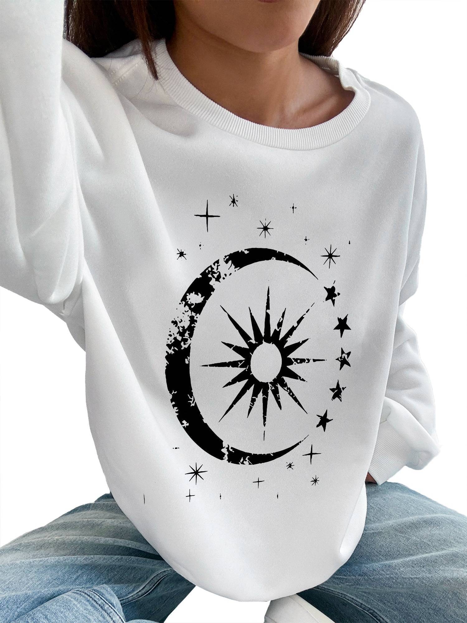 Long Sleeve T Shirt Women Crew Neck with Pockets