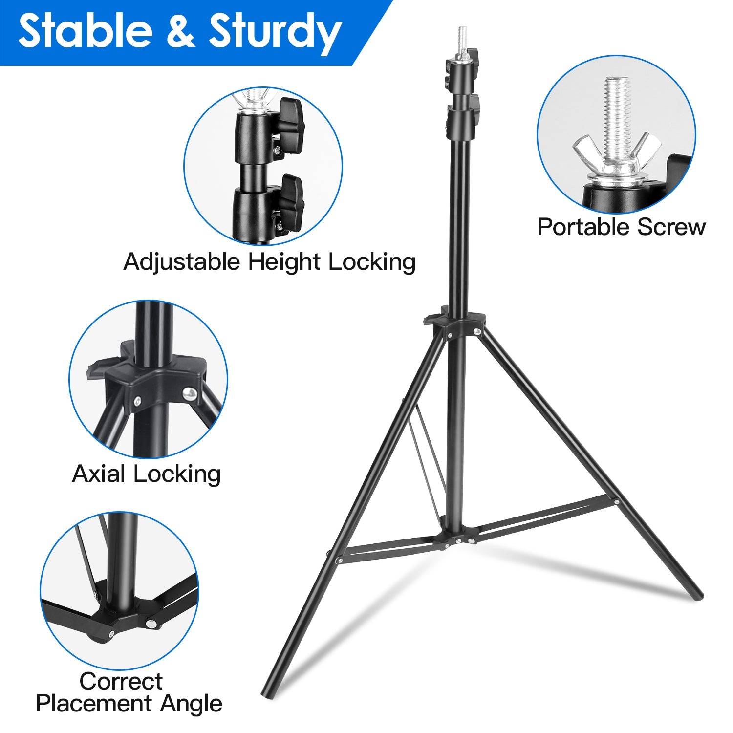 5x6.5FT T-Shape Backdrop Stand with Clamps