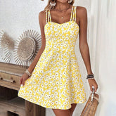 Floral Cami Dress A Line Summer Mini With Straps