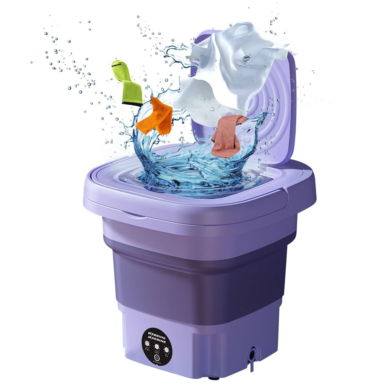 Foldable Portable Washing Machine with 3 Modes 8L Capacity