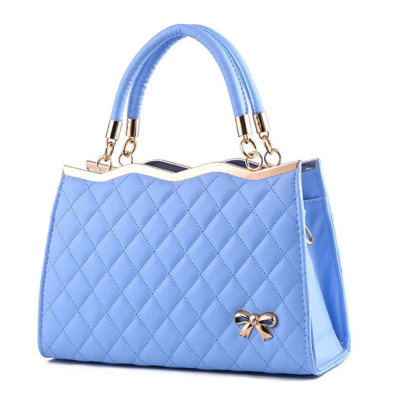Womens PU Leather Tote Bag with Bow and Crossbody Strap