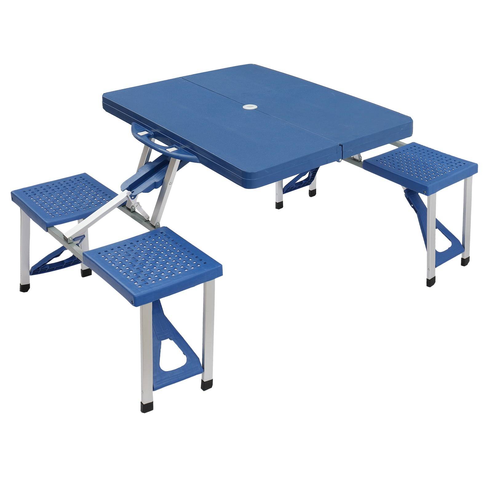 Folding Camping Table with Built-In Stools