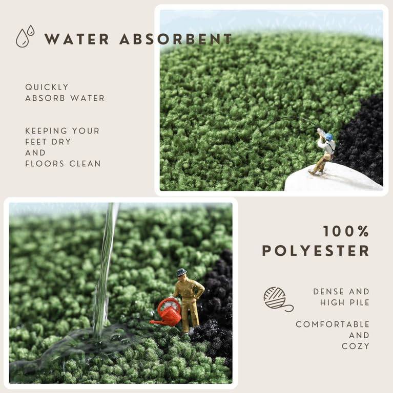 Microfiber Bath Rug Absorbent Washable Floor Mat
