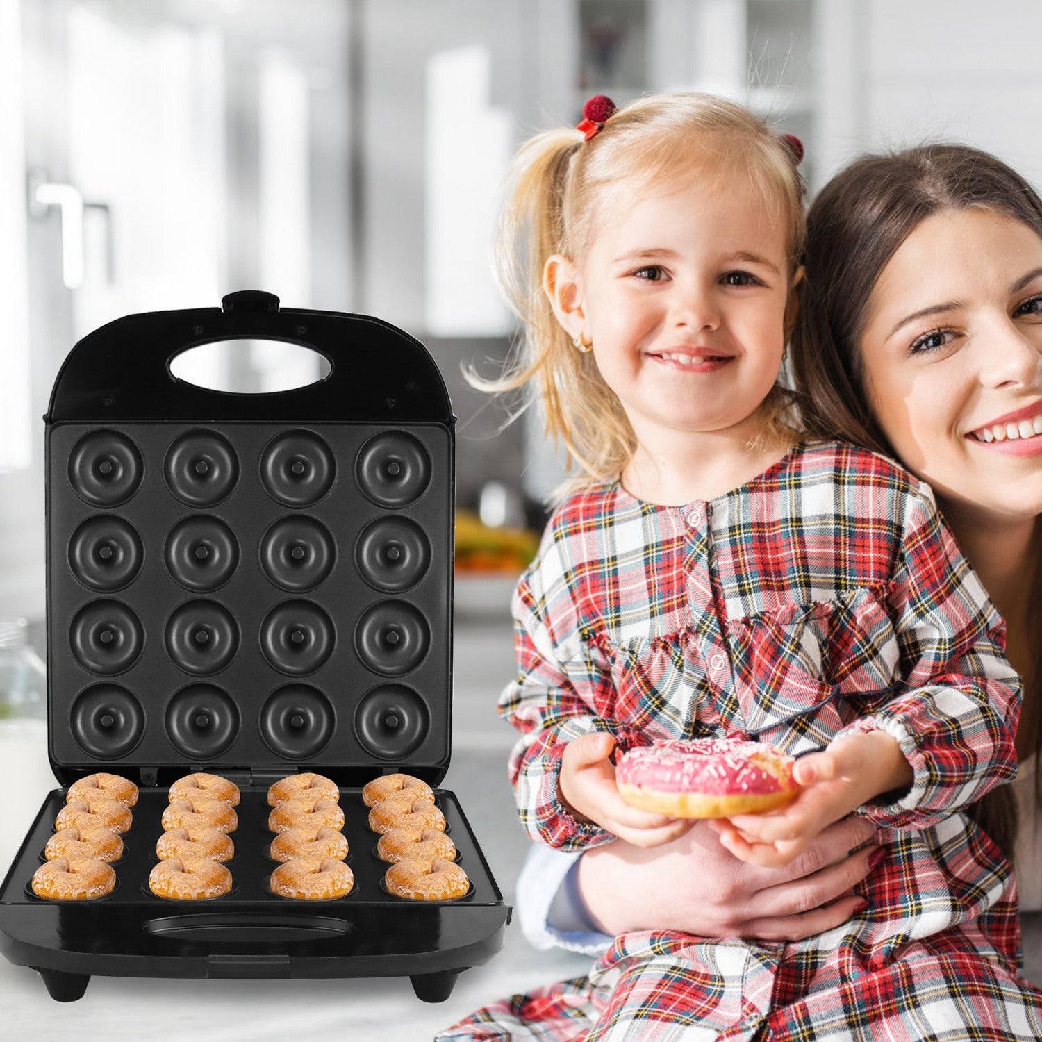 1400W Mini Donut Maker for 16 Donuts