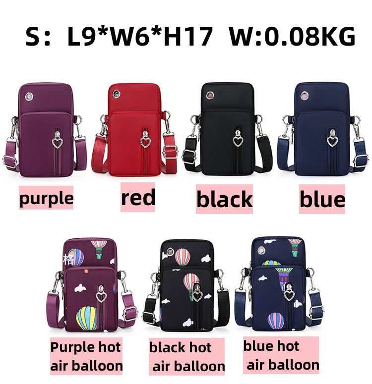 Canvas Phone Bag Crossbody Mobile Pouch