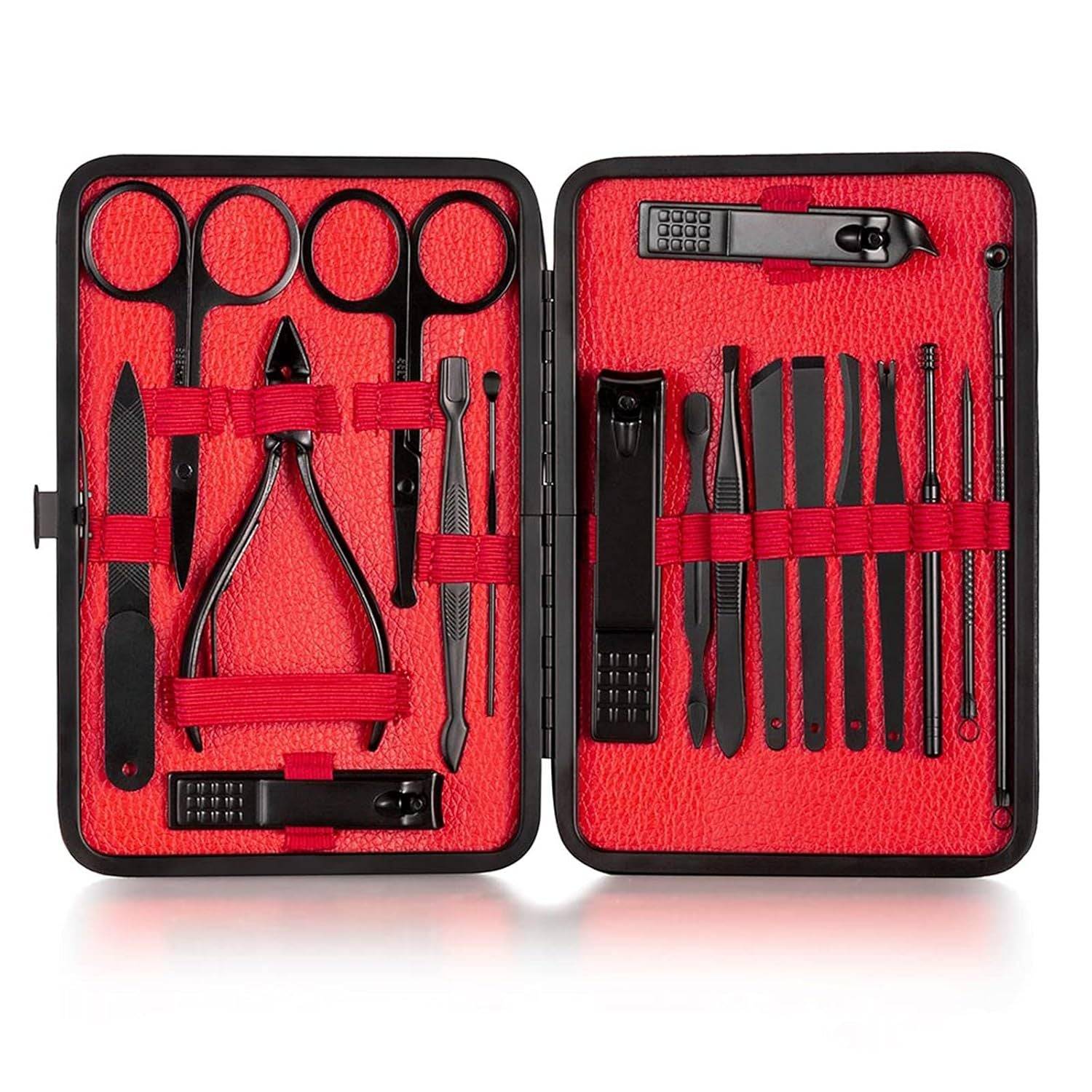 Manicure Set 18 Piece Professional Nail Grooming Kit