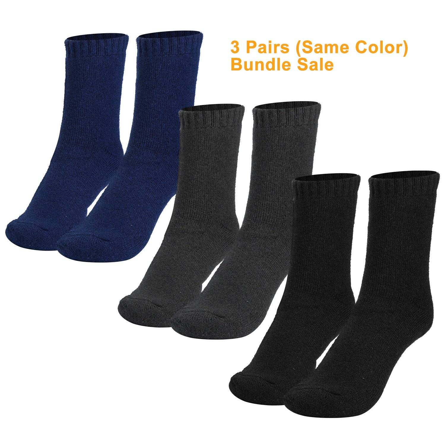 3 Pack Mens Heating Socks with Thermal Fleece