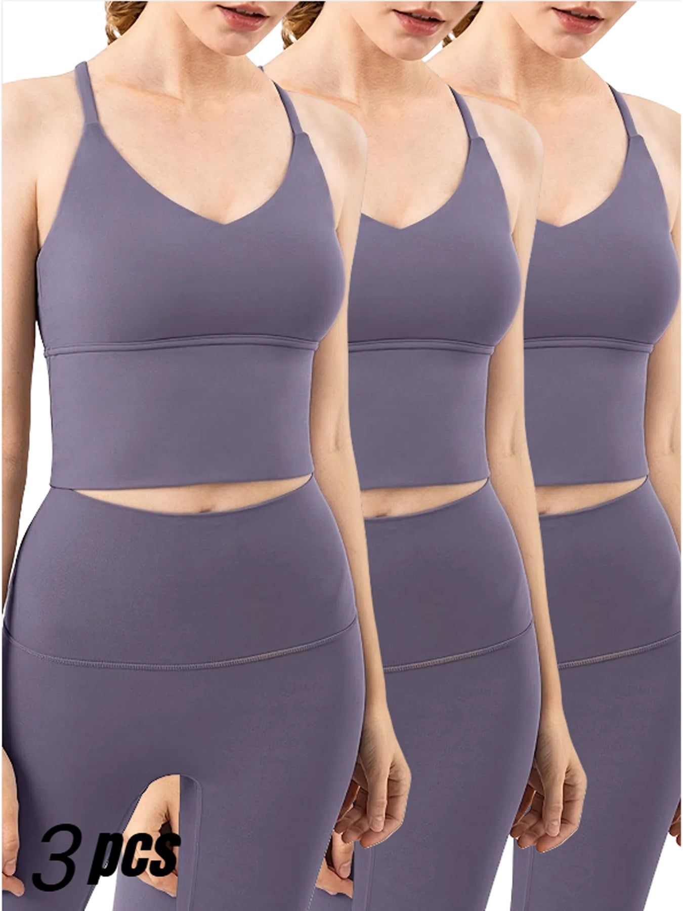 Seamless Sports Bra 3 Pack Breathable Support Fit