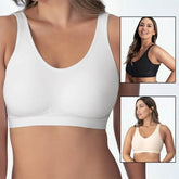 Women’s Plus Size Bra with Back Support and Fixed Straps