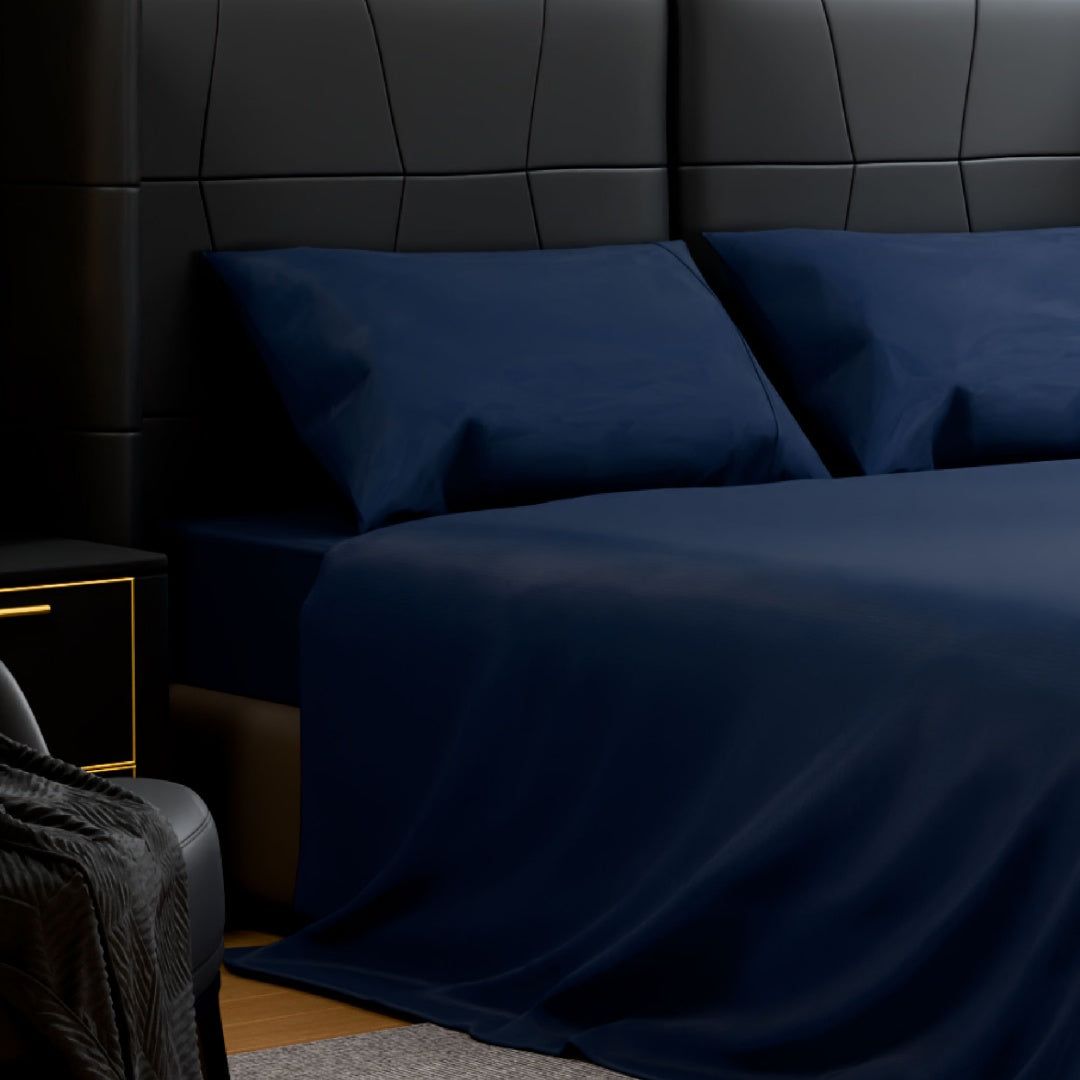 King Bed Sheets Set 4 Piece Brushed Microfiber