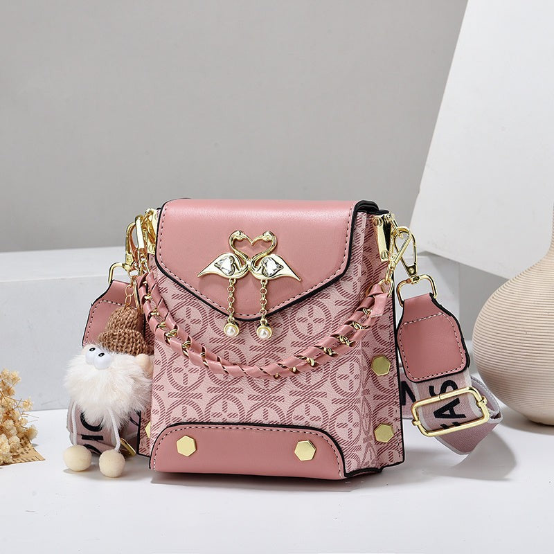 Womens PU Leather Crossbody Bag with Flip Cover Design