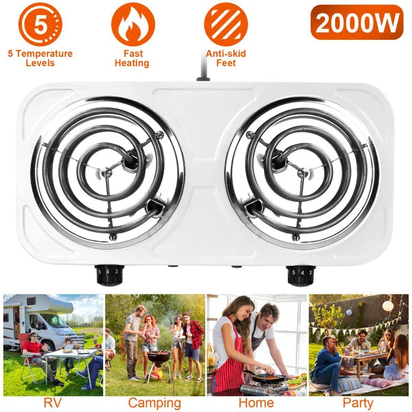 Double Burner Electric Stove 2000W