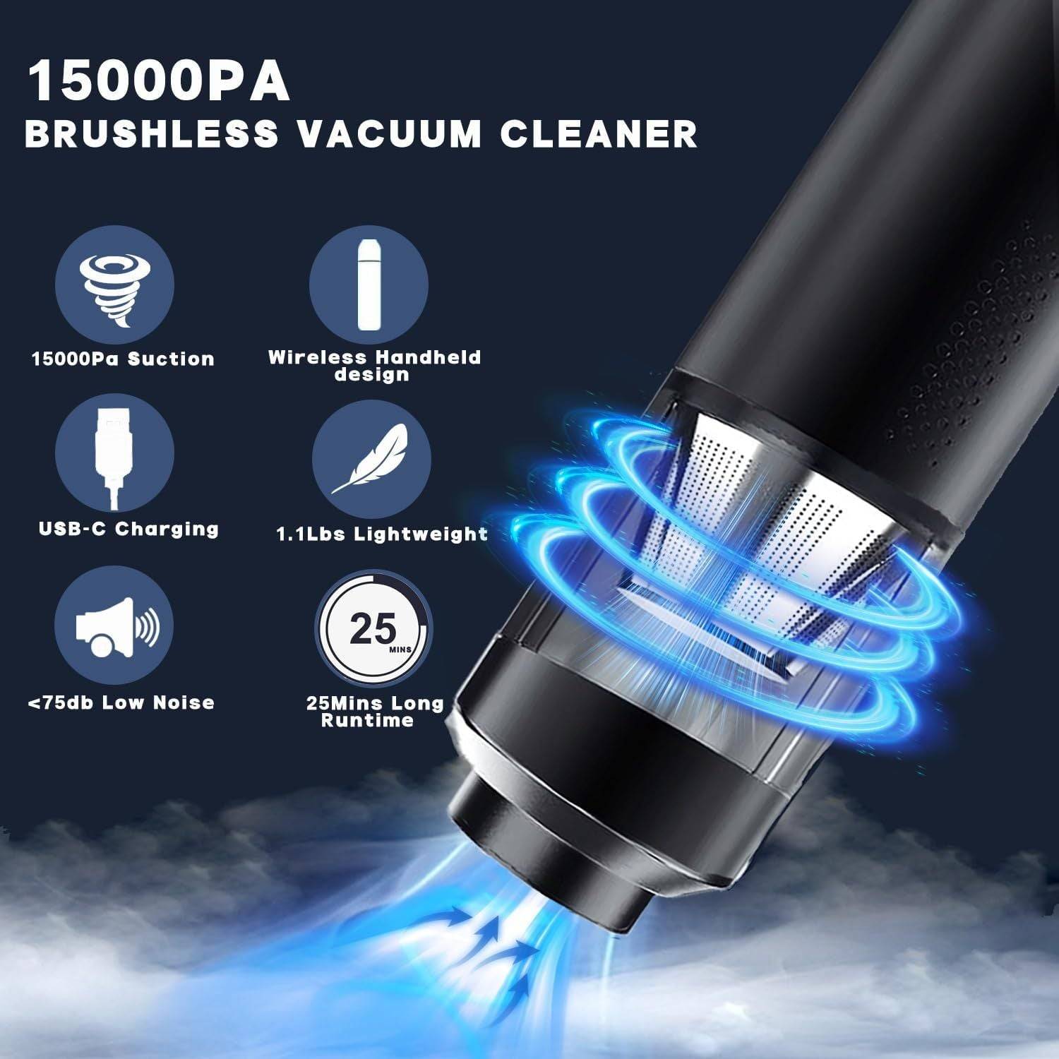 15000Pa Cordless Handheld Vacuum Cleaner