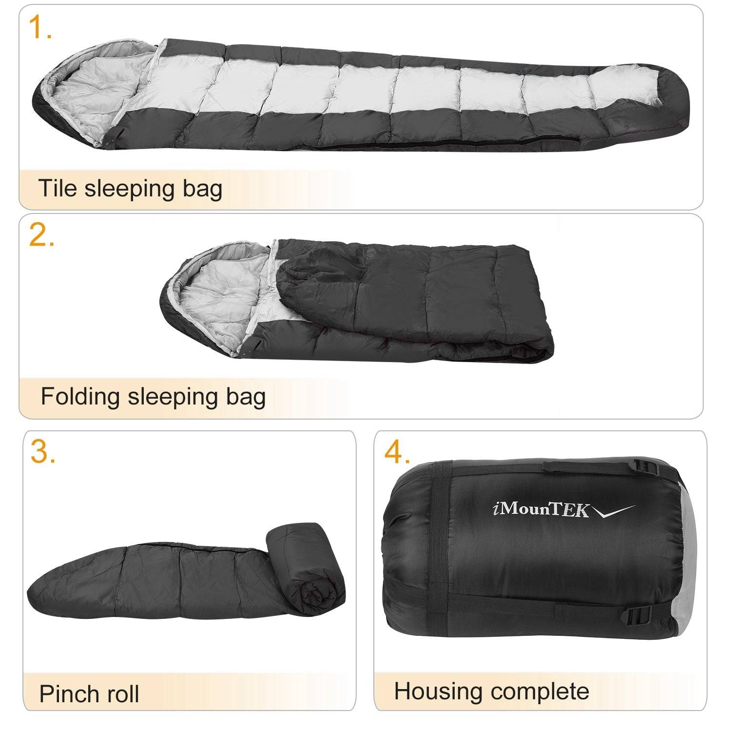 3 Season Waterproof Sleeping Bag for Camping and Hiking