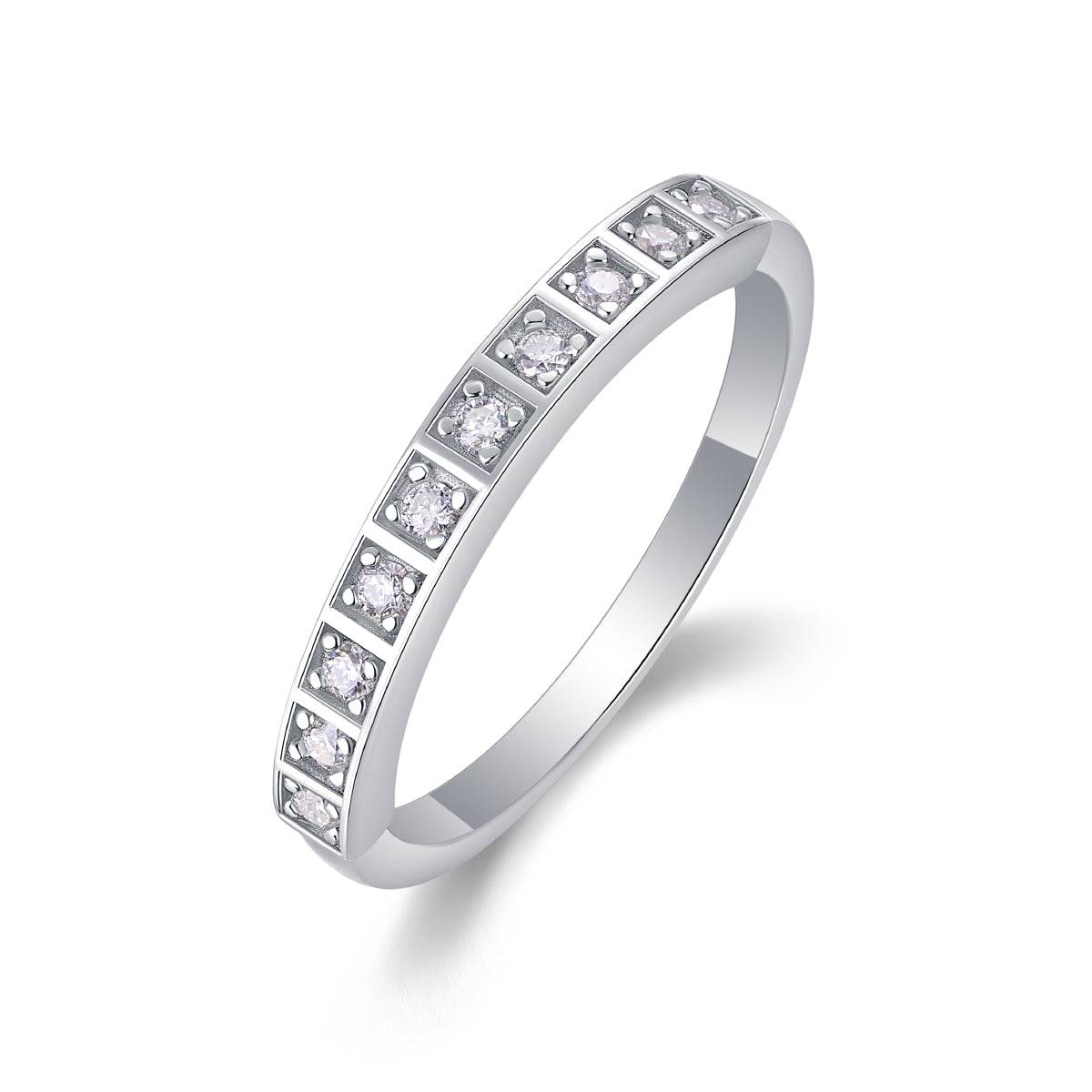 S925 Silver Moissanite Ring Luxury Elegant Design