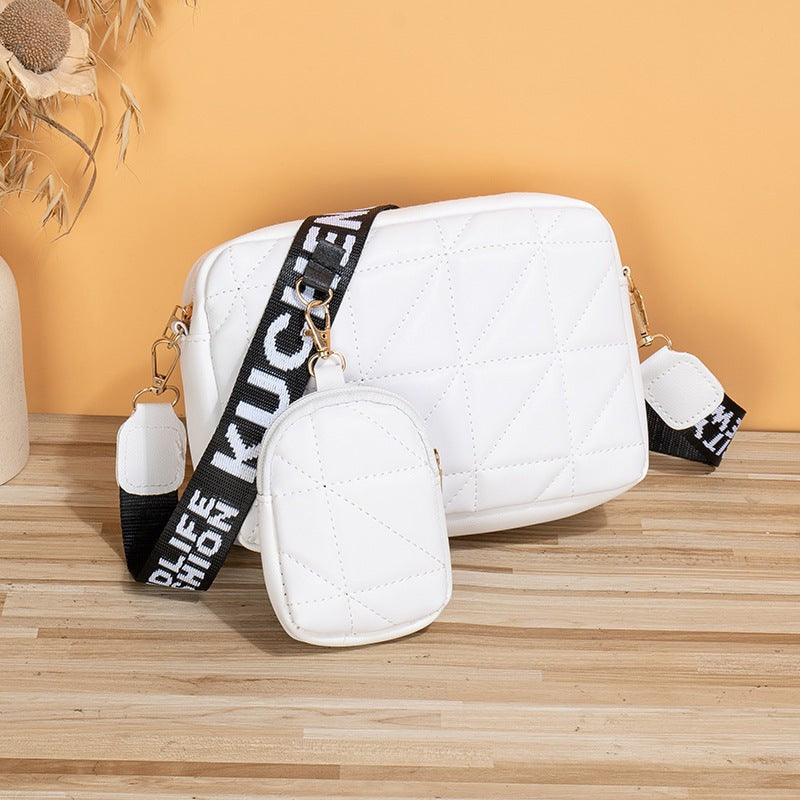 Bags Two Piece PU Leather Messenger Set Crossbody Pouch