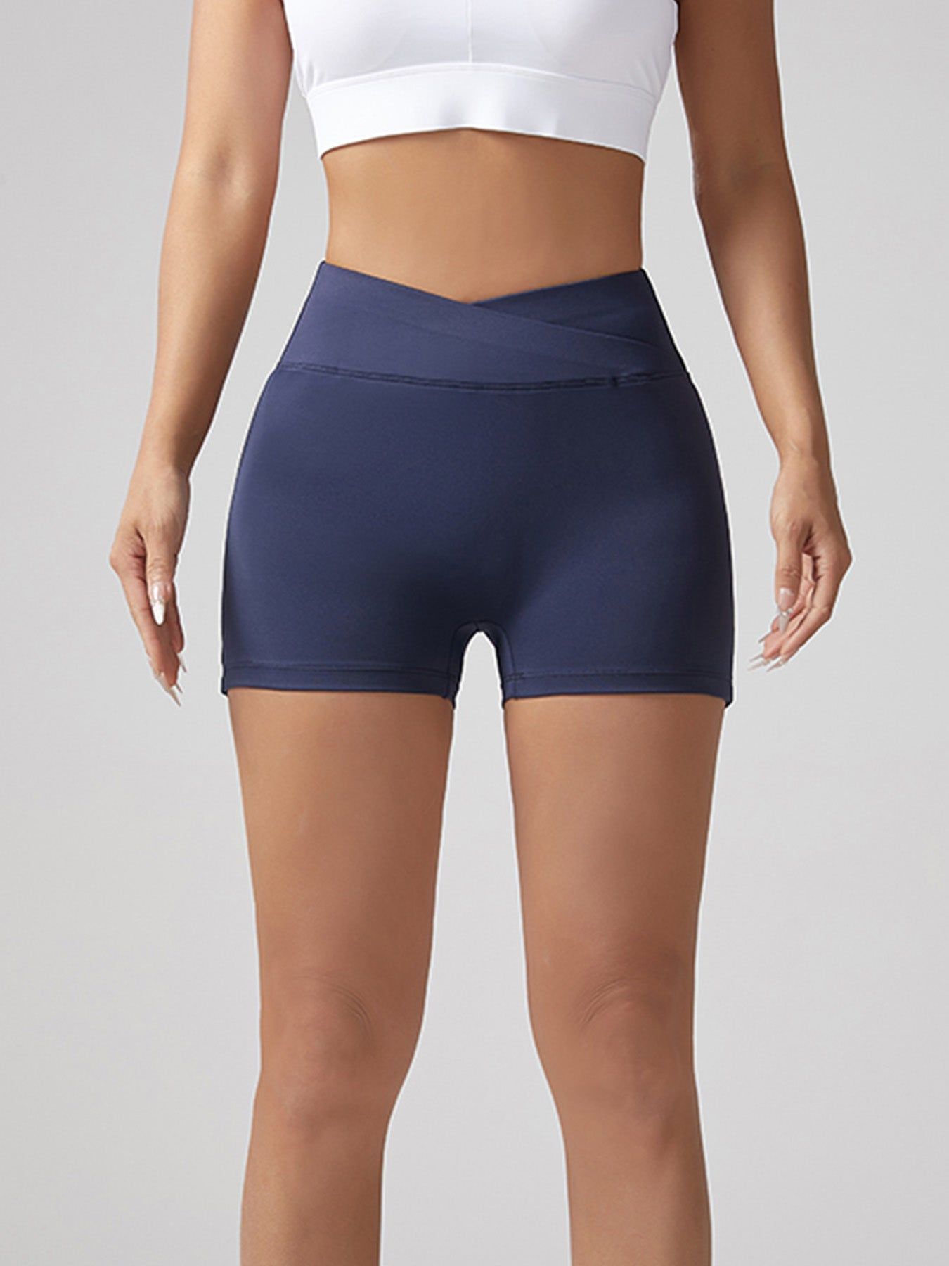 V Waist Stretch Athletic Shorts for Running and Training