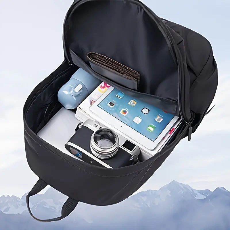 Mens PU Leather Casual Backpack with Large Capacity