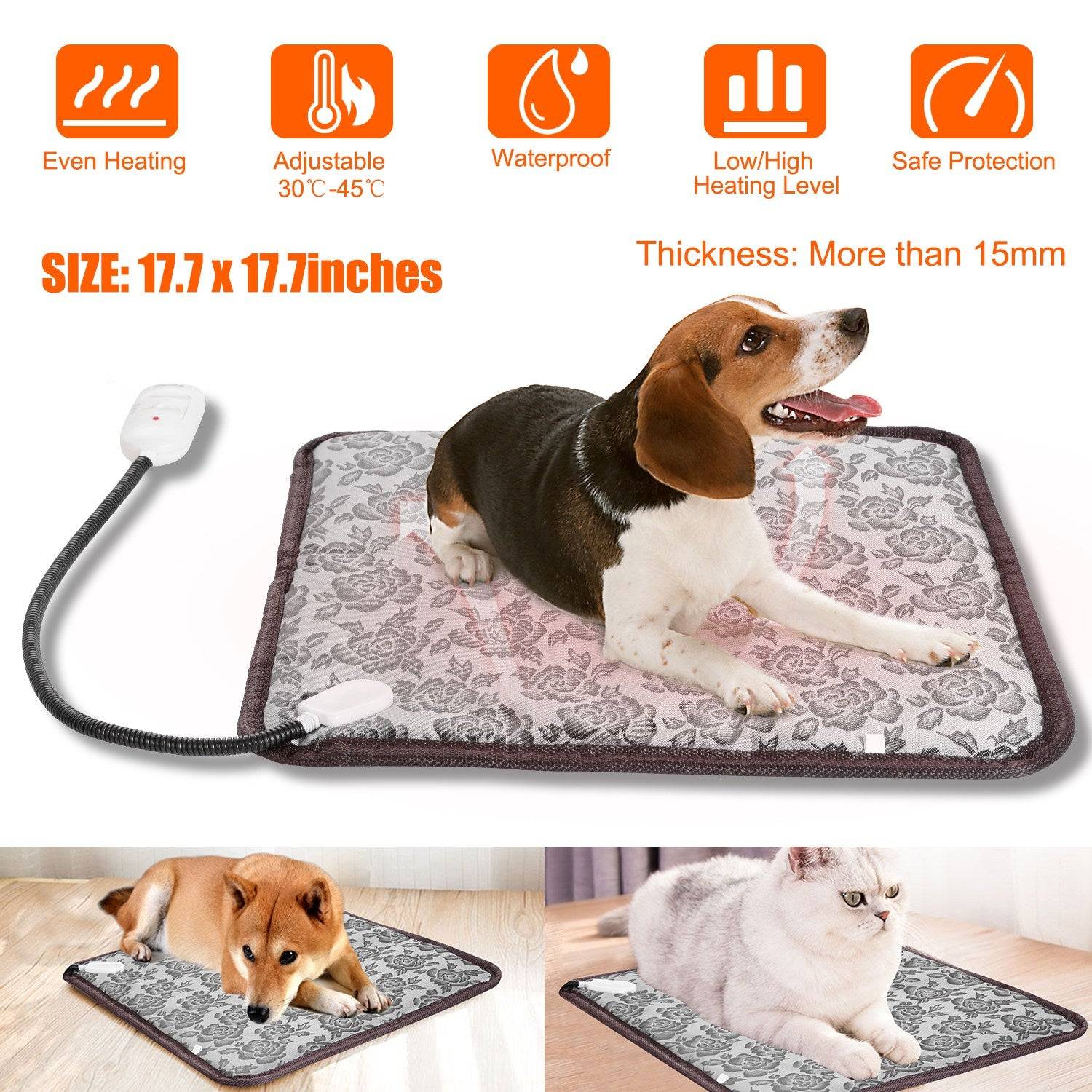 Waterproof Pet Heating Pad With Control