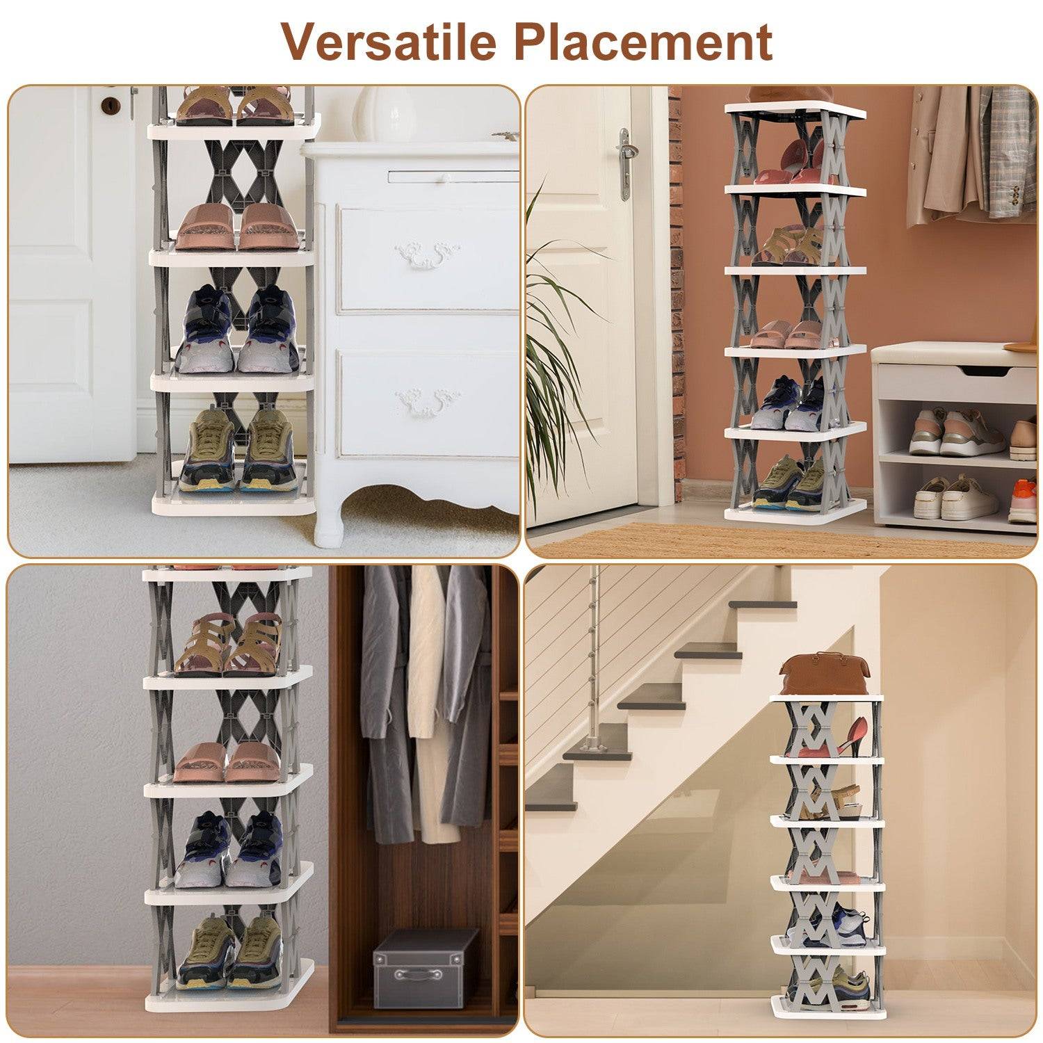 Foldable Vertical Shoe Rack for Small Spaces